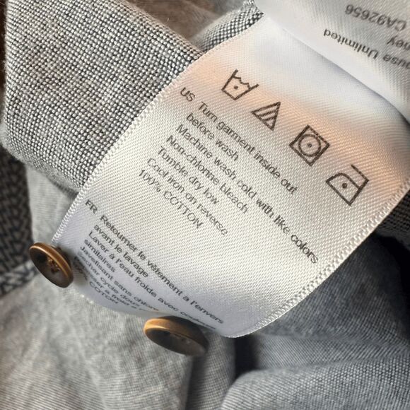 Vissla Boys Cotton Geometric Short Sleeve Collared Button Down Shirt Green Large - Picture 7 of 11